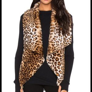 Velvet by Graham & Spencer Faux Fur Cheetah Print Vest